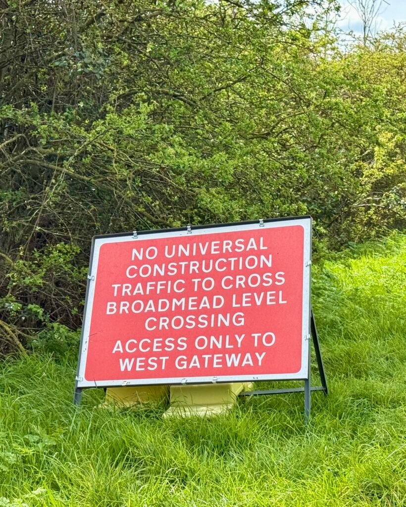 Universal UK Broadmead Road sign